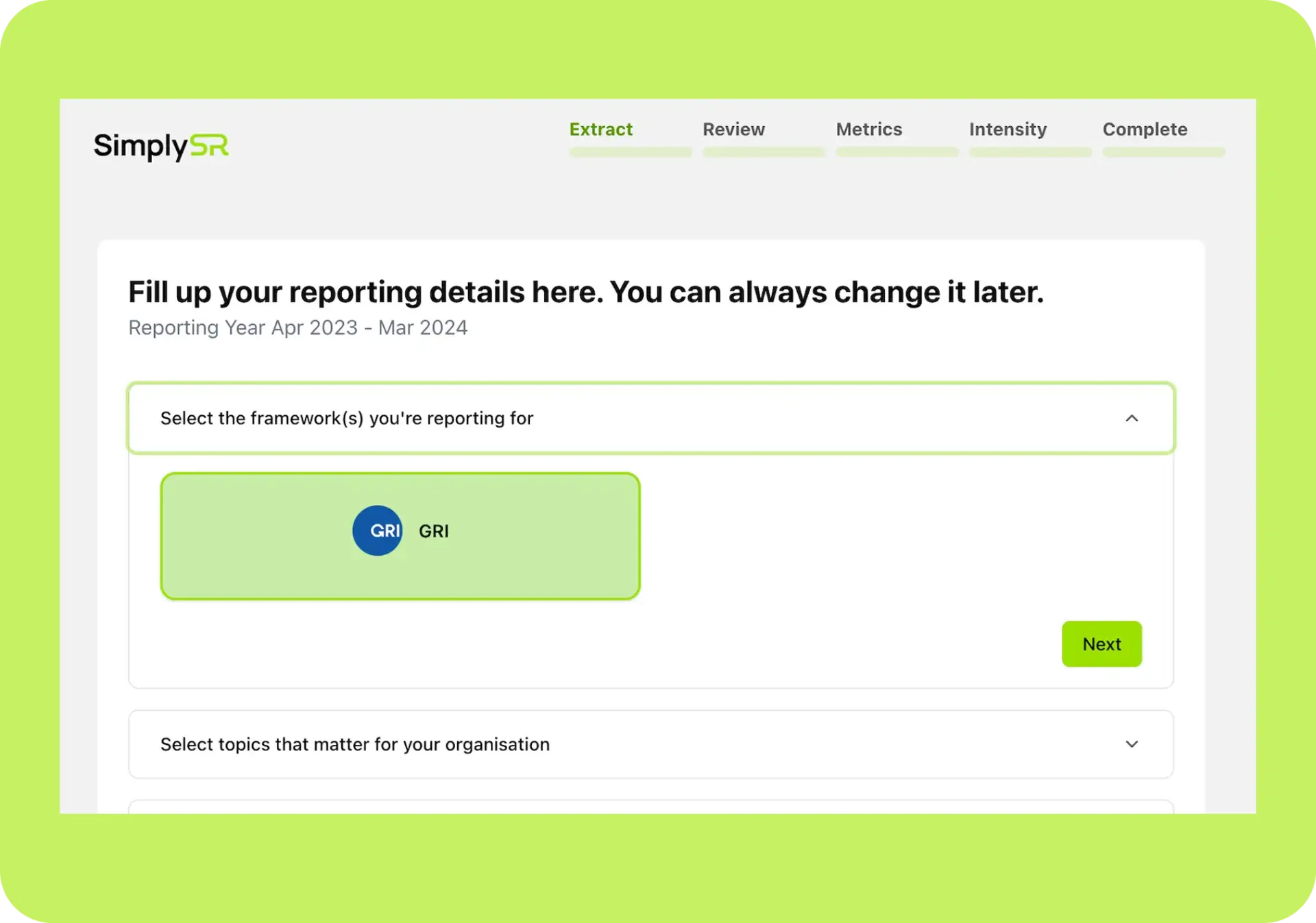 Simpleng Report SimplySR - Sustainability Reporting Made Simple